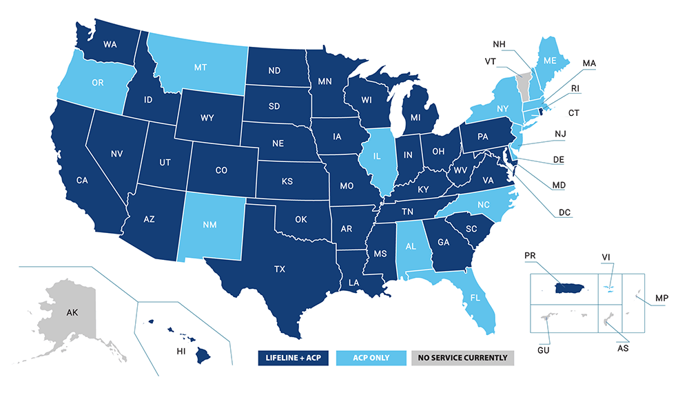 ACP Lifeline Coverage Map